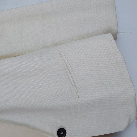 Isabel Marant- Womens Cream Blazer Suit Coat Silk/Cotton Minimalist Neut. Sz.M/L - Picture 8 of 12